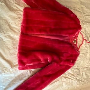 Perfectly pink fuzzy winter wonderland coat for your princess